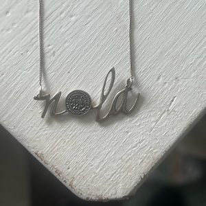 18 in sterling silver, New Orleans water pendant